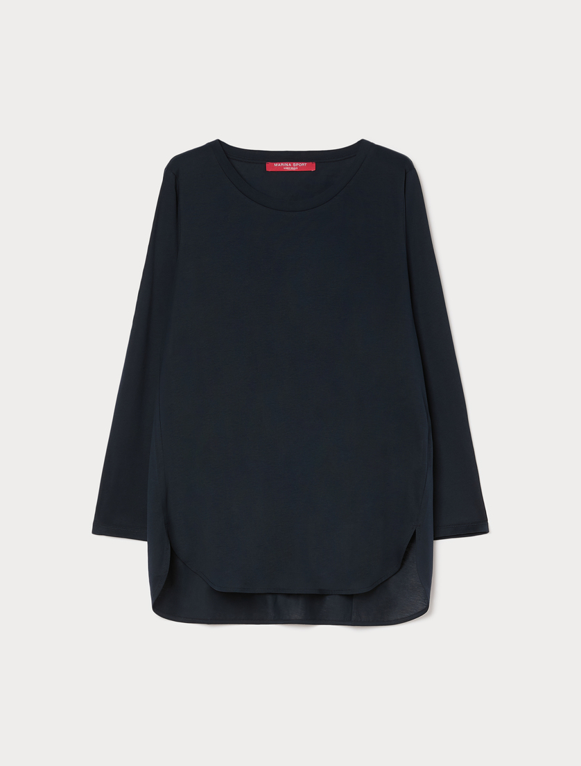 Cotton jersey T-shirt - NAVY - Marina Rinaldi