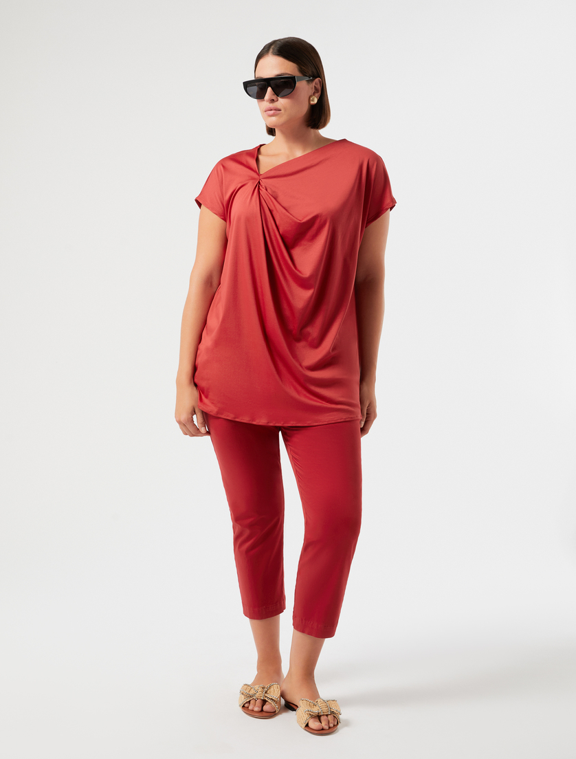 Draped jersey T-shirt - Marina Rinaldi