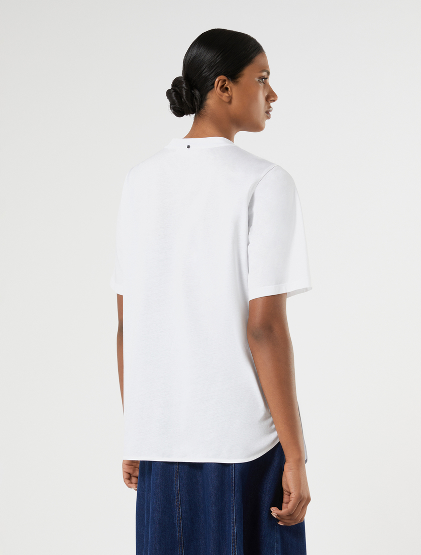 T-shirt en jersey de coton - BLANC NEUTRE - Marina Rinaldi - 4