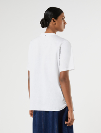 Cotton jersey T-shirt - OPTICAL WHITE - Marina Rinaldi - 4