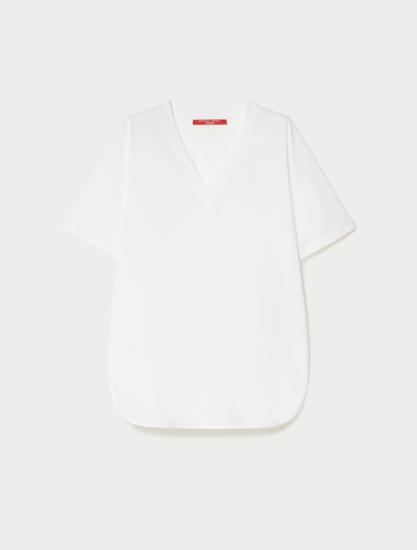 T-shirt en jersey de coton - BLANC NEUTRE - Marina Rinaldi