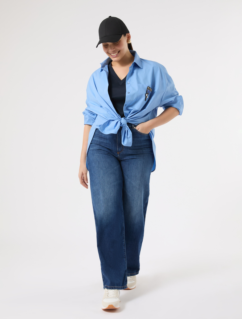 Cotton jersey T-shirt - NAVY - Marina Rinaldi - 2