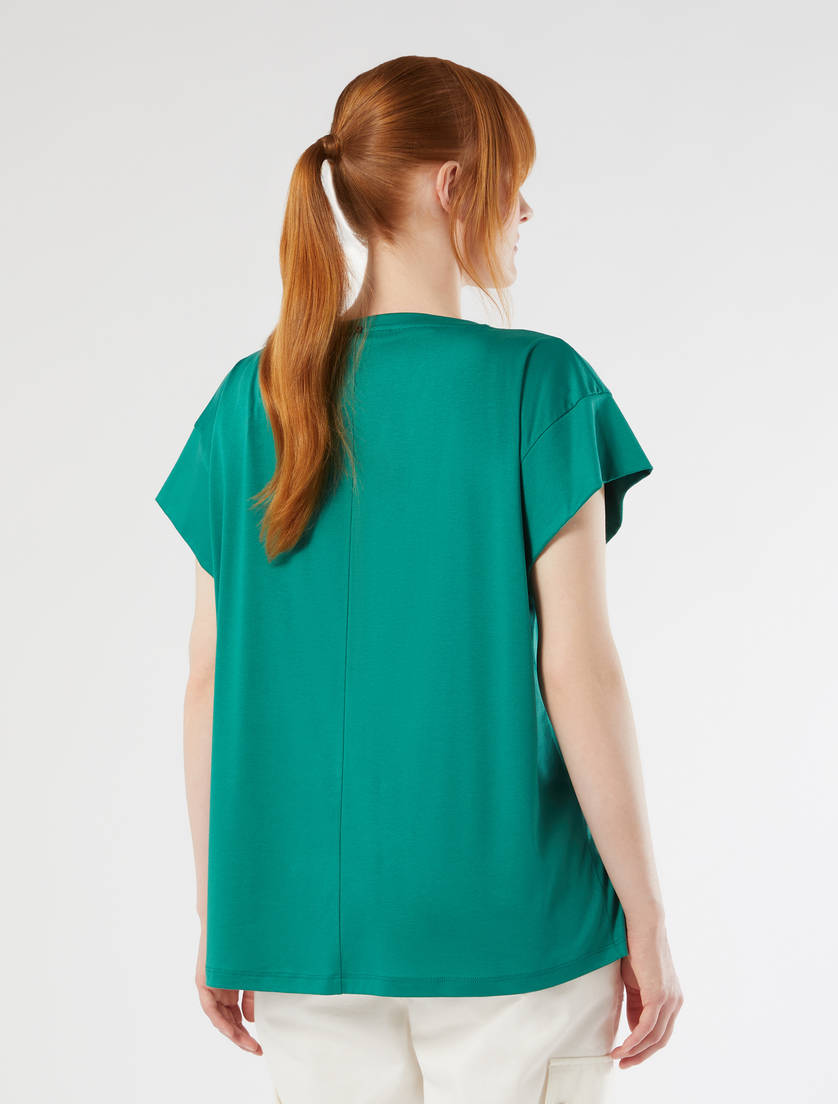Cotton jersey T-shirt - GREEN - Marina Rinaldi - 4