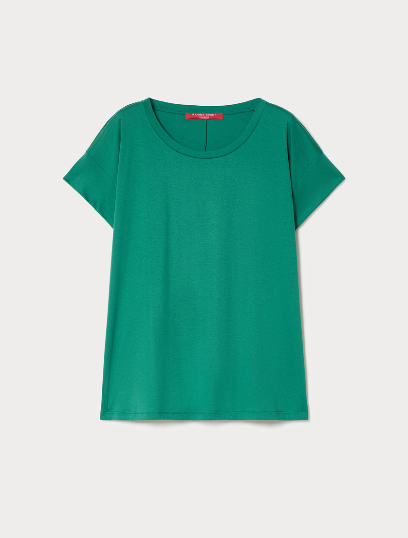 Cotton jersey T-shirt - GREEN - Marina Rinaldi