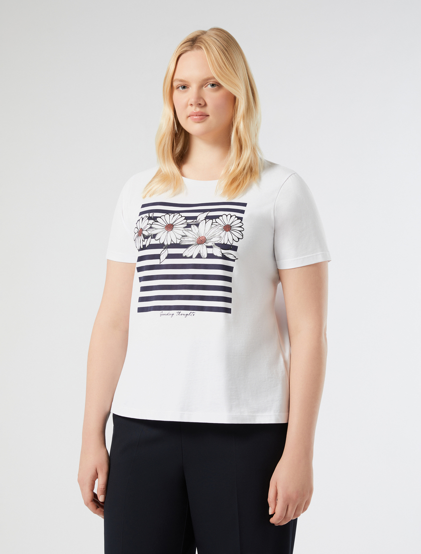 T-Shirt aus Baumwolljersey - WEISS - Marina Rinaldi - 3