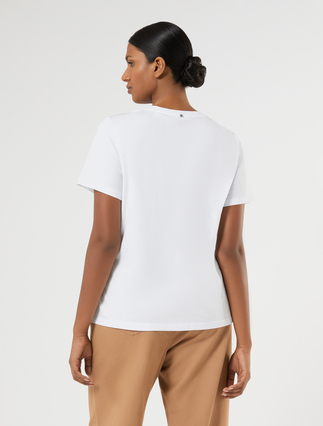 Cotton jersey T-shirt - OPTICAL WHITE - Marina Rinaldi - 4