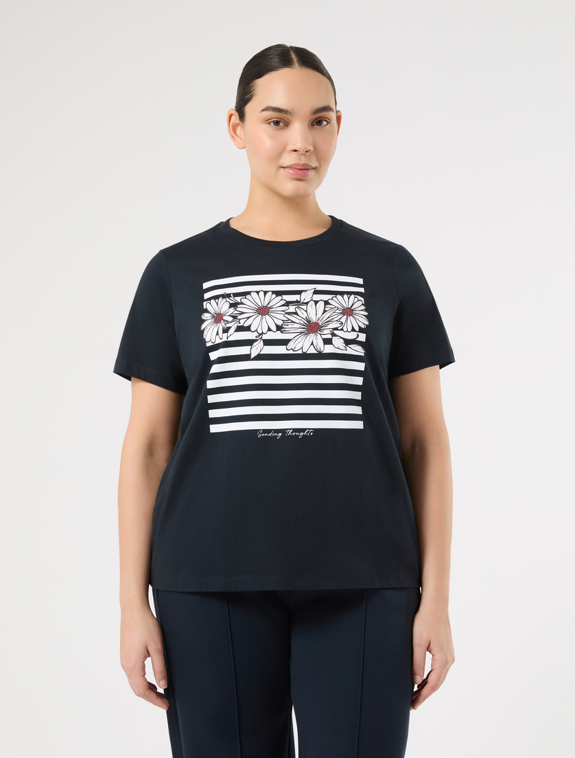 Cotton jersey T-shirt - AVIO - Marina Rinaldi - 3