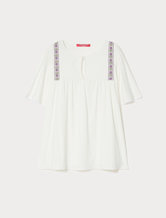 T-Shirt aus Jersey mit Stickerei - Marina Rinaldi