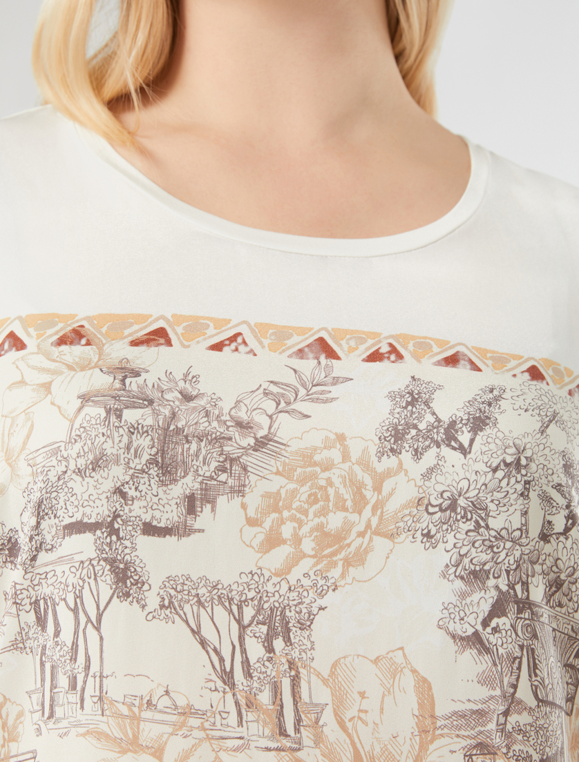 Viscose jersey T-shirt - IVORY - Marina Rinaldi - 5