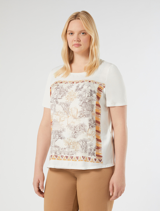 Viscose jersey T-shirt - IVORY