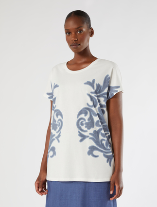 Cotton jersey T-shirt - IVORY