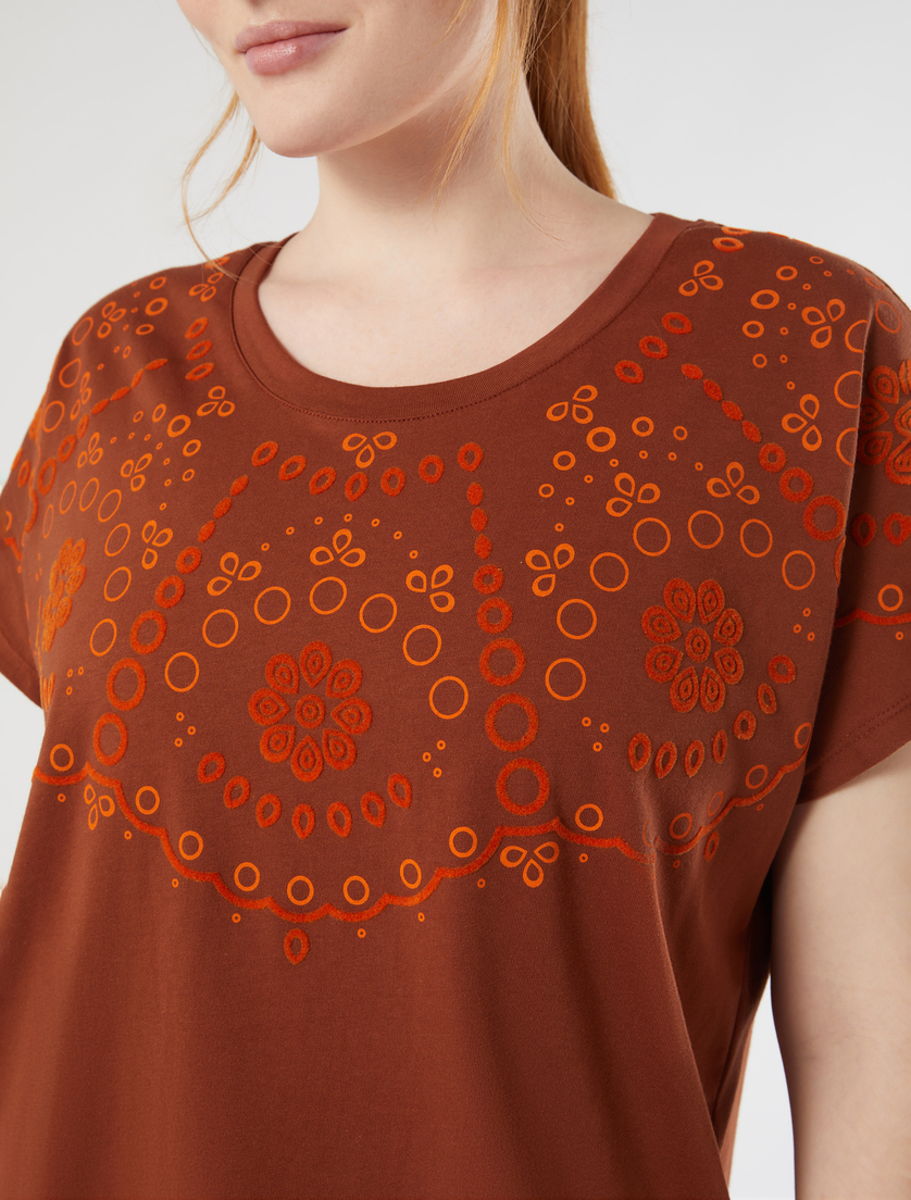 Cotton jersey T-shirt - BROWN BRONZE - Marina Rinaldi - 5