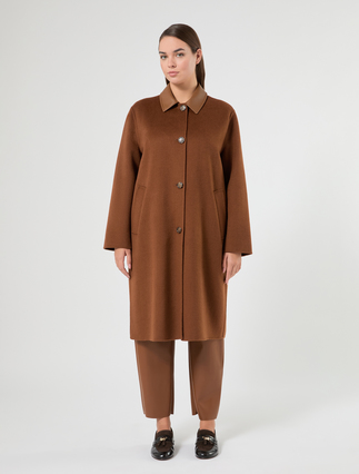 Cappotto in double di misto lana - CUOIO - Marina Rinaldi - 3