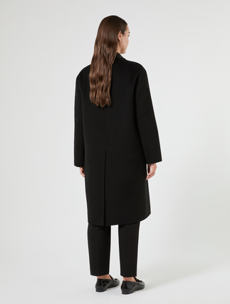 Cappotto in double di misto lana - NERO - Marina Rinaldi - 4