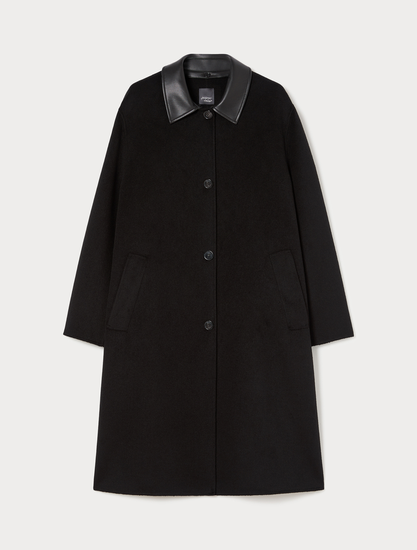 Cappotto in double di misto lana - NERO - Marina Rinaldi
