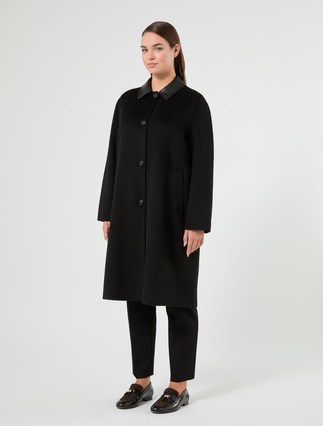 Cappotto in double di misto lana - NERO - Marina Rinaldi - 3