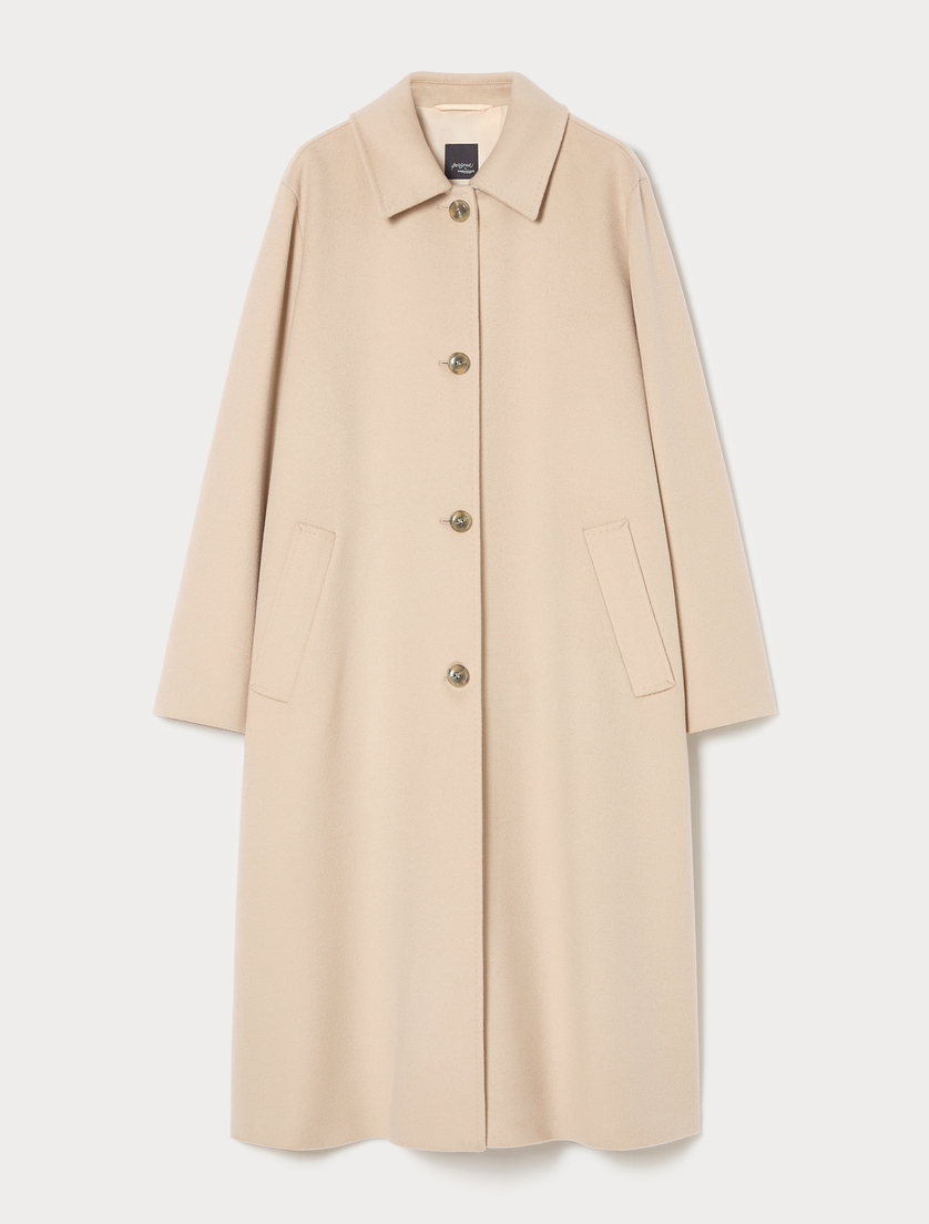 Wool broadcloth coat - ALBINO - Marina Rinaldi