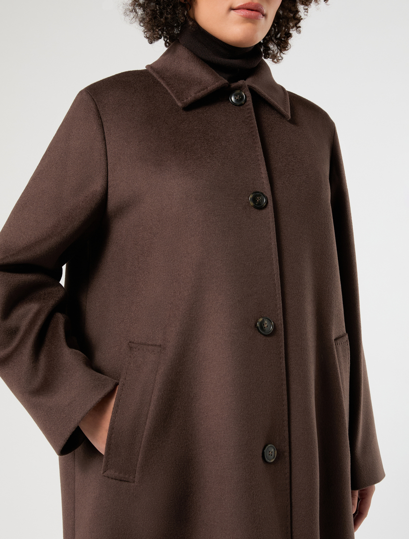 Wool broadcloth coat - COCOA - Marina Rinaldi - 5