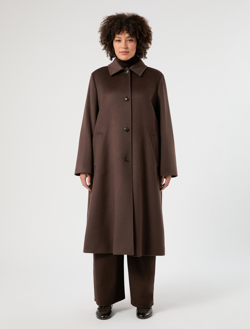 Wool broadcloth coat - COCOA - Marina Rinaldi - 3