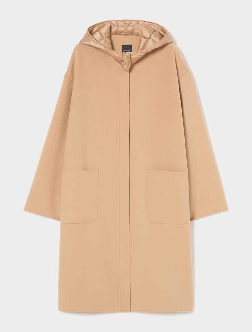 Cappotto in double di misto lana e nylon - CAMMELLO - Marina Rinaldi