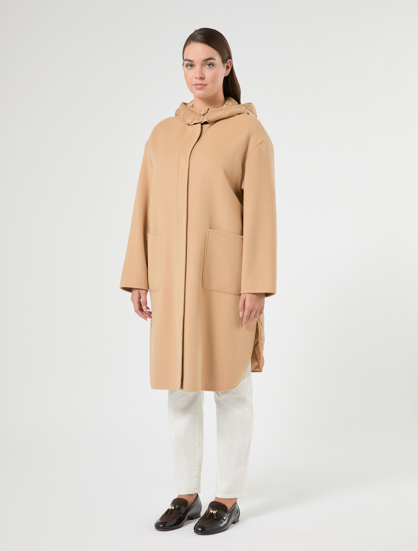 Cappotto in double di misto lana e nylon - CAMMELLO - Marina Rinaldi - 3