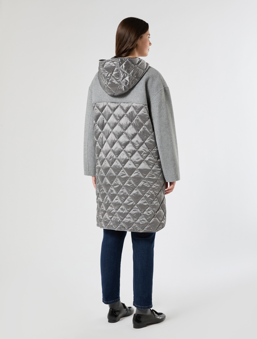 Manteau double en mélange de laine et de nylon - GRIS MOYEN - Marina Rinaldi - 4