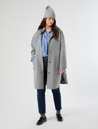 Manteau double en mélange de laine et de nylon - Marina Rinaldi
