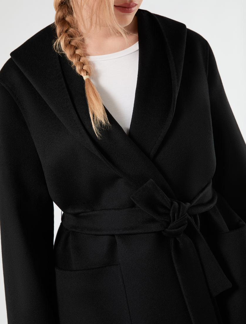 Wool broadcloth coat - BLACK - Marina Rinaldi - 5
