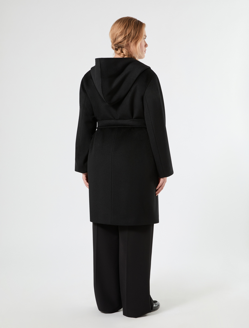 Wool broadcloth coat - BLACK - Marina Rinaldi - 4