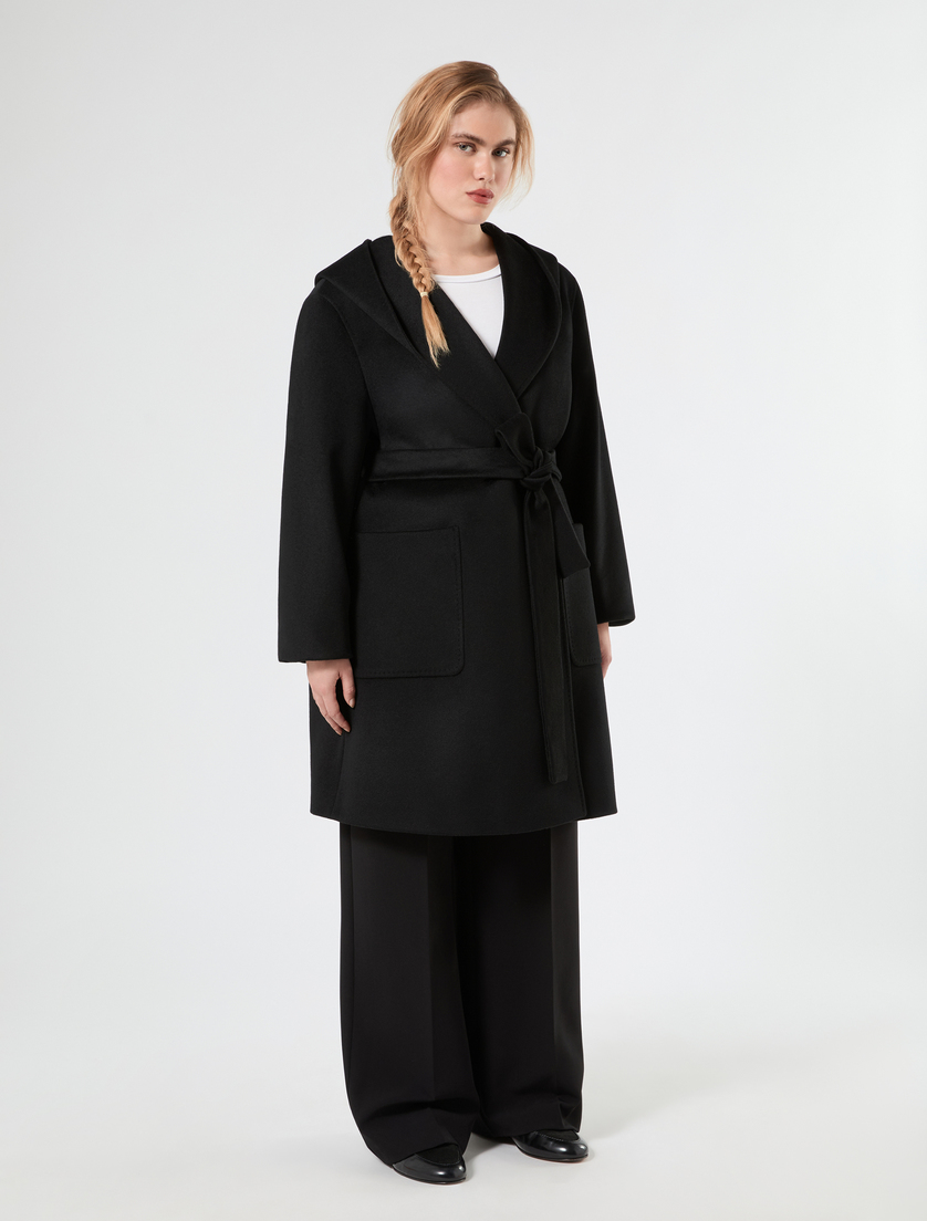 Wool broadcloth coat - BLACK - Marina Rinaldi - 3