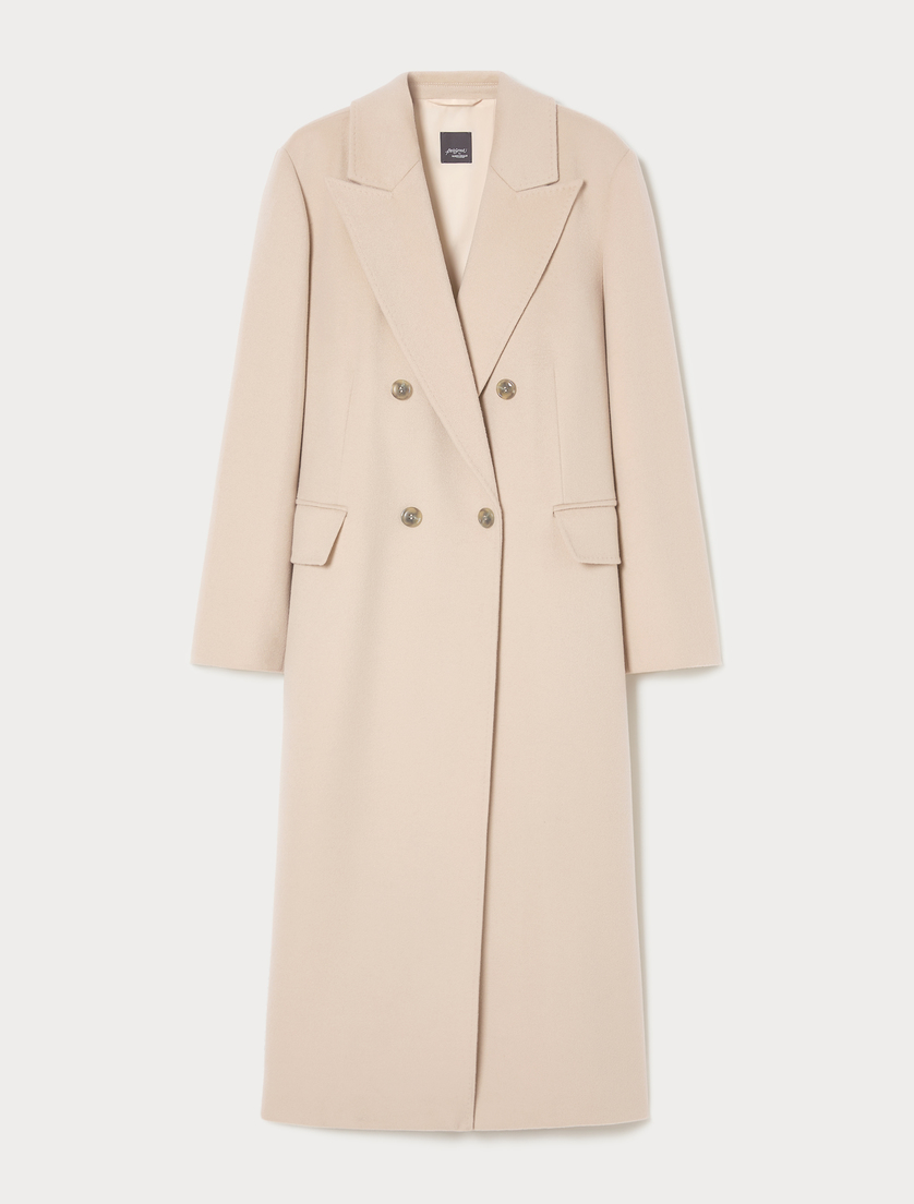 Wool broadcloth coat - ALBINO - Marina Rinaldi