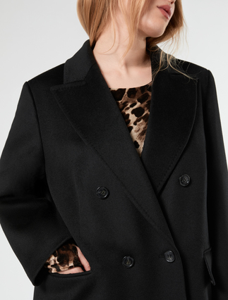 Wool broadcloth coat - BLACK - Marina Rinaldi - 5