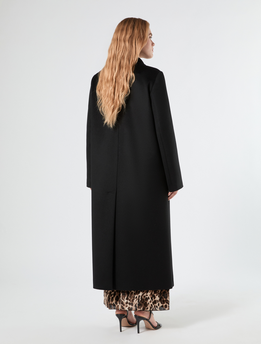 Wool broadcloth coat - BLACK - Marina Rinaldi - 4