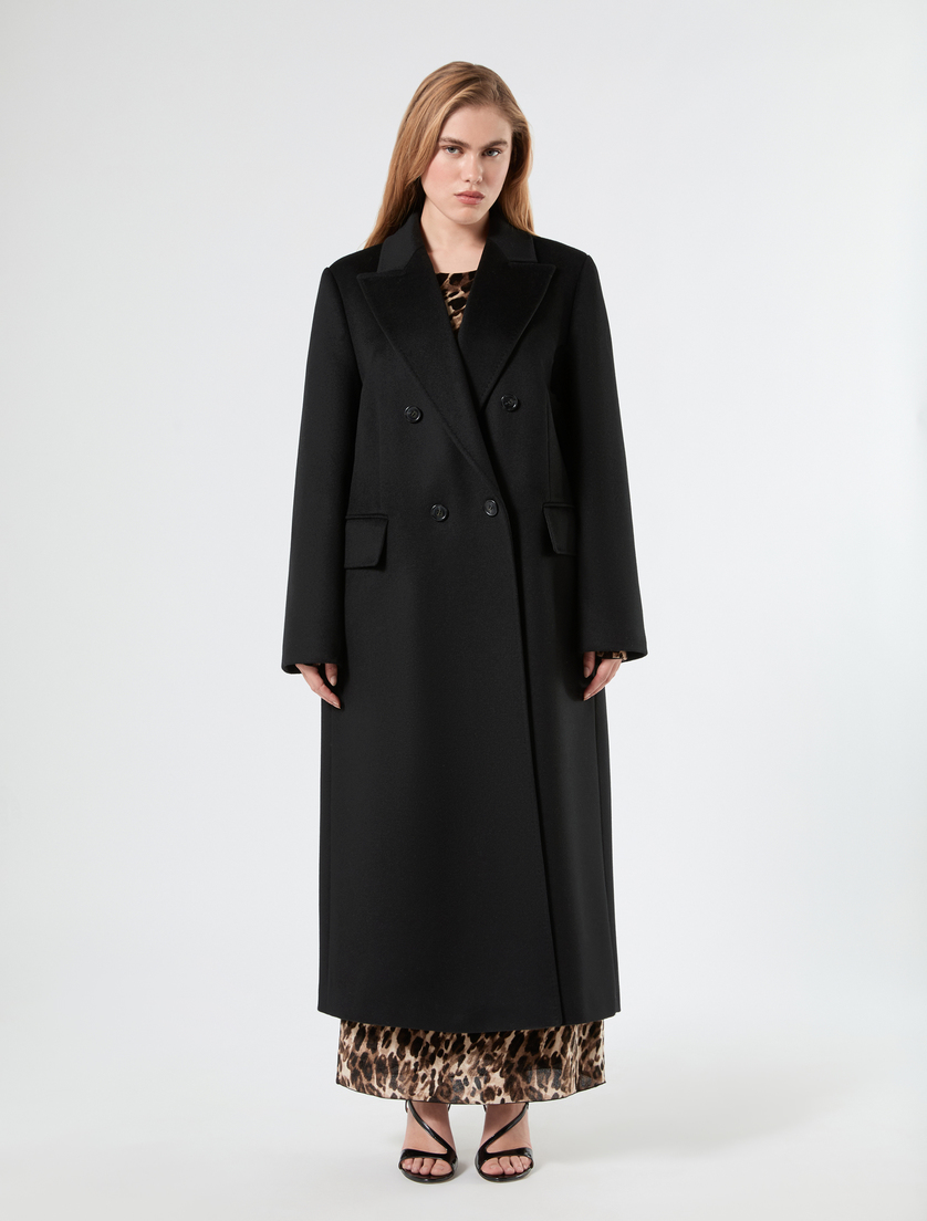 Wool broadcloth coat - BLACK - Marina Rinaldi - 3