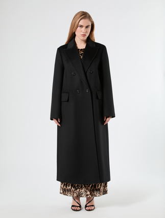 Wool broadcloth coat - BLACK - Marina Rinaldi - 3