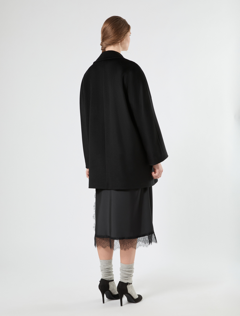 Wool broadcloth heavy jacket - BLACK - Marina Rinaldi - 4