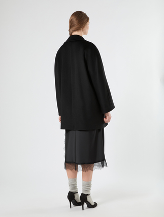 Wool broadcloth heavy jacket - BLACK - Marina Rinaldi - 4
