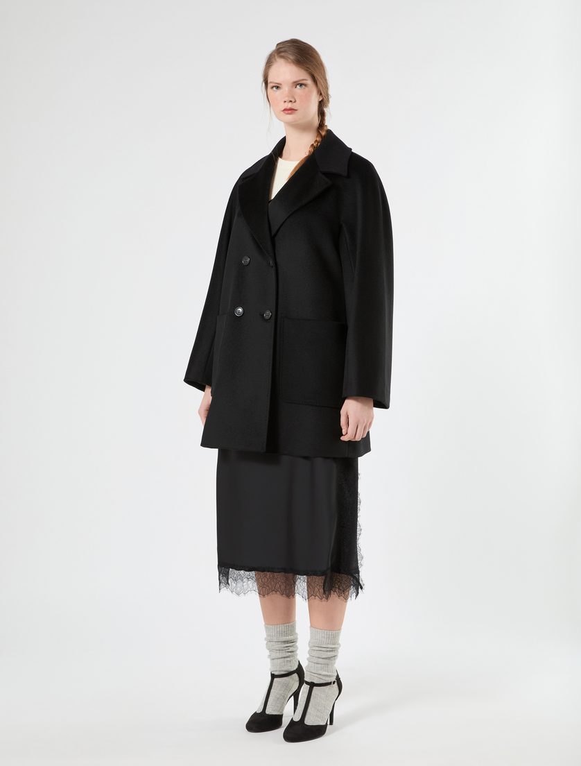 Wool broadcloth heavy jacket - BLACK - Marina Rinaldi - 3