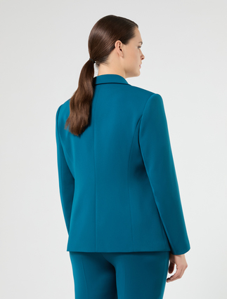 Blazer aus Cady - PETROL - Marina Rinaldi - 4