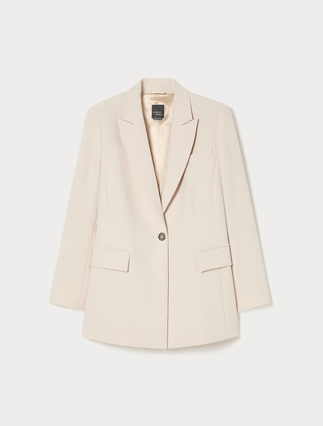 Giacca blazer in tessuto diagonale - ALBINO - Marina Rinaldi - 1