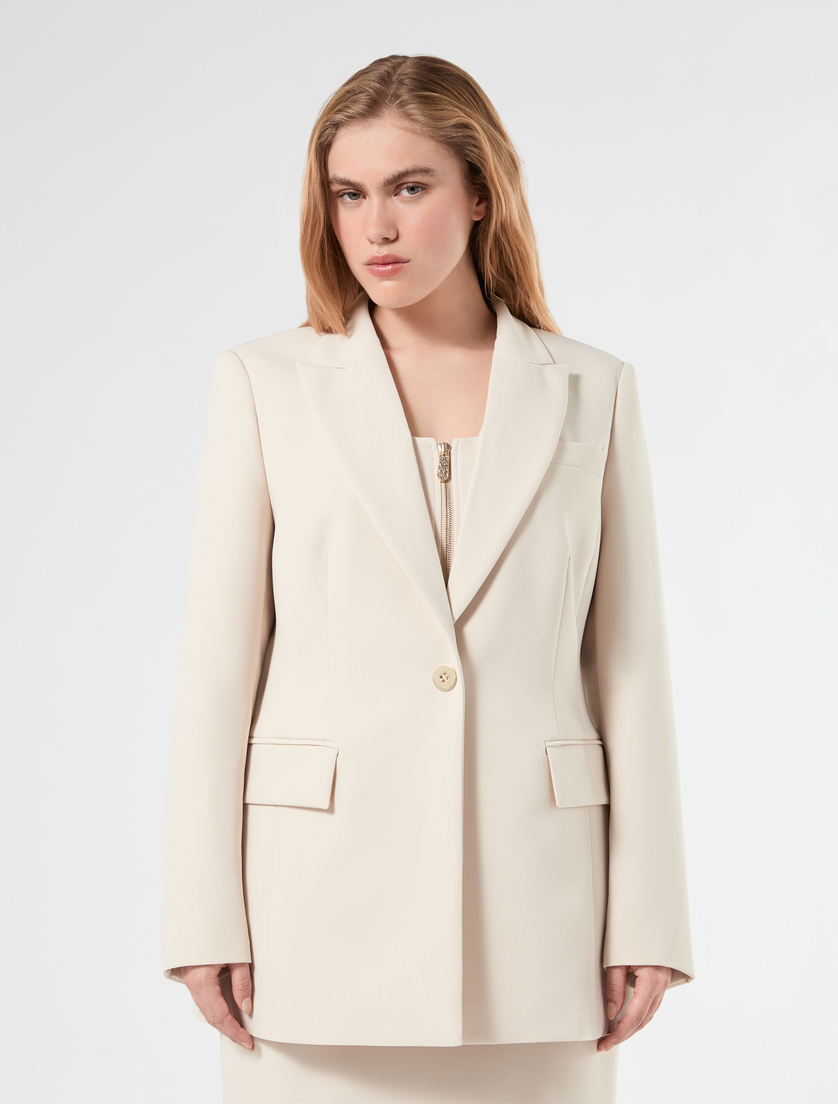 Giacca blazer in tessuto diagonale - ALBINO - Marina Rinaldi - 3