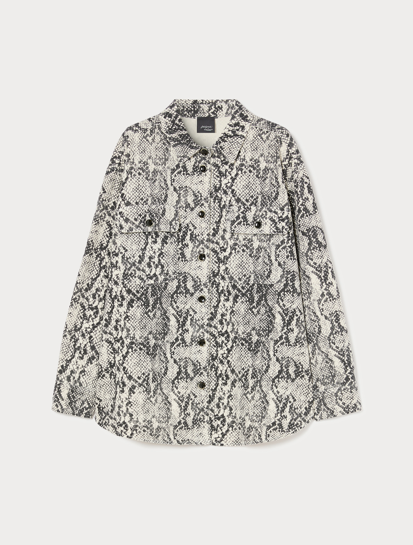 Cotton drill tunic - MEDIUM GREY - Marina Rinaldi
