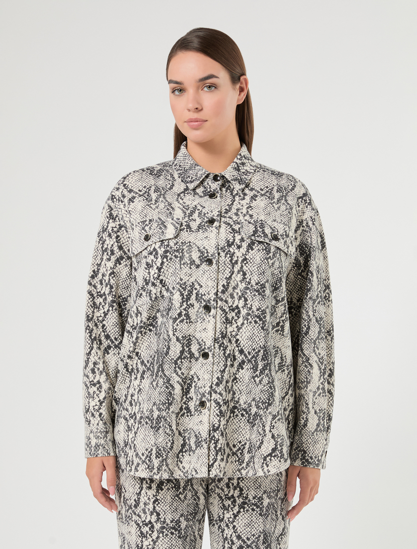 Cotton drill tunic - MEDIUM GREY - Marina Rinaldi - 3