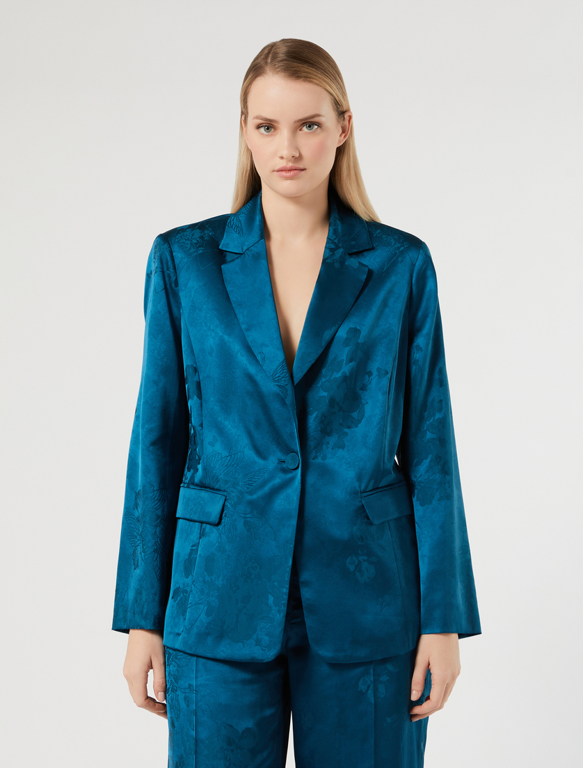 Blazer aus Jacquard-Gewebe - PETROL - Marina Rinaldi - 3