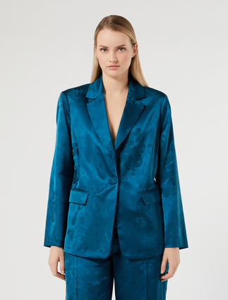 Blazer aus Jacquard-Gewebe - PETROL - Marina Rinaldi - 3