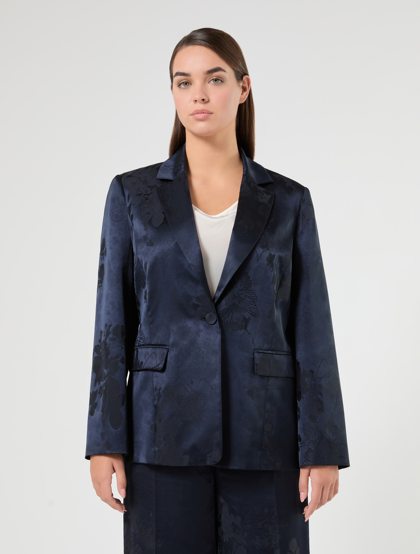 Blazer jacquard - BLEU NUIT - Marina Rinaldi - 3