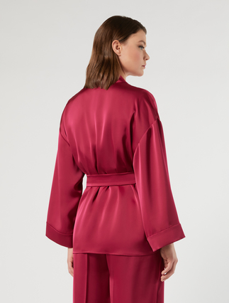 Veste kimono en satin - FUCHSIA - Marina Rinaldi - 4