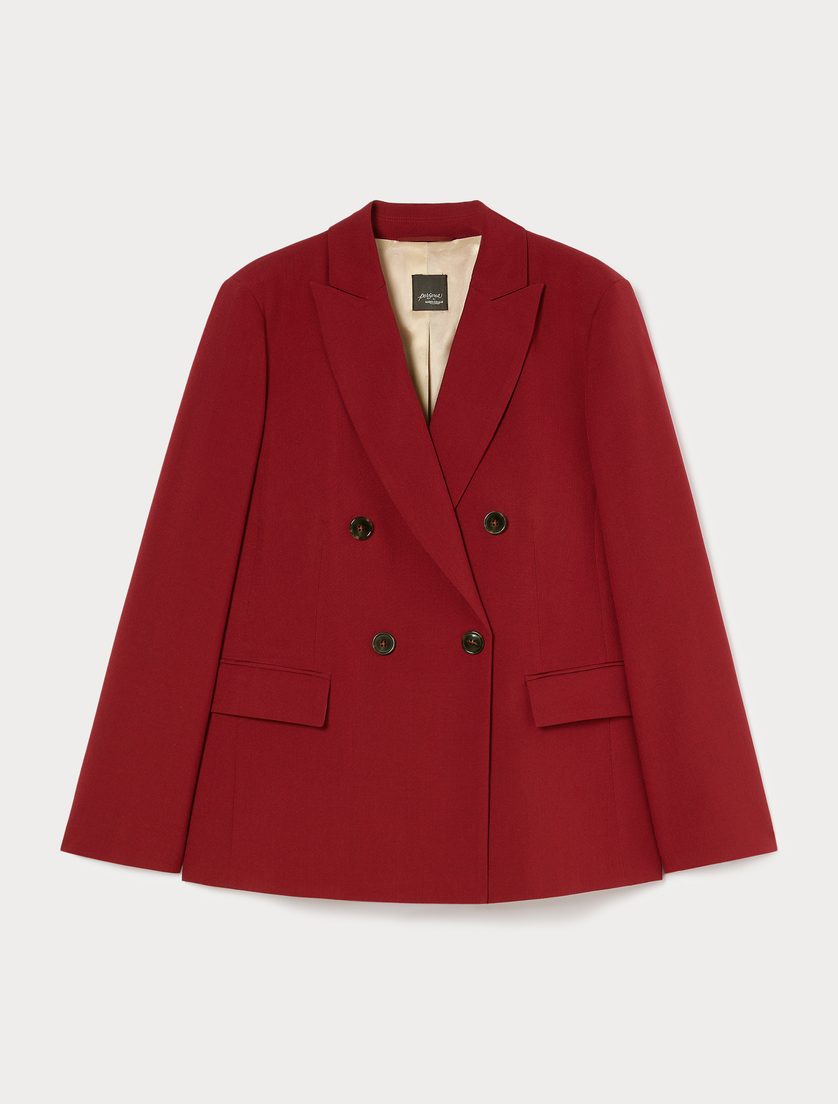 Giacca blazer in stuoia mélange - BORDEAUX - Marina Rinaldi