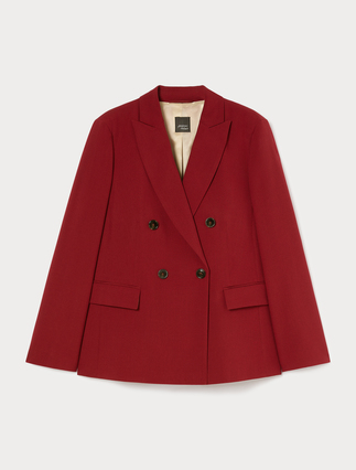 Giacca blazer in stuoia mélange - BORDEAUX - Marina Rinaldi - 1