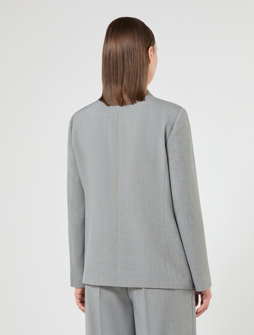 Giacca blazer in stuoia mélange - GRIGIO MEDIO - Marina Rinaldi - 4